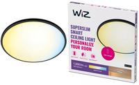 Plafon LED Lampa Sufitowa Natynkowa 16W CCT Czarny Okrągły SMART WiFi WiZ