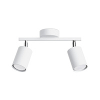 Lampa Sufitowa Listwa Oświetleniowa 2x GU10 Tuba Ruchoma Tubularna Biała Minimalistyczna Lemmi Sollux