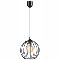 Lampa Wisząca Sufitowa ZOYA E27 Czarna Druciana LM-1.162 Lamkur