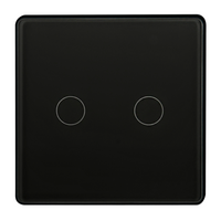 Włącznik Dotykowy Podwójny z Kondensatorem Czarny Tuya Smart WiFi Sanico Goldlux