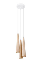 Lampa Sufitowa Wisząca Zwis 3x GU10 Tuba Ruchoma Geometryczna Brązowa Skandynawska Sula Sollux