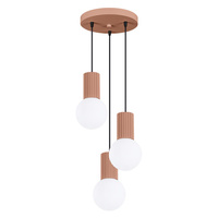 Lampa Sufitowa Wisząca Zwis 3x G9 Okrągła Brązowa Nowoczesna Matowa Halo Sollux