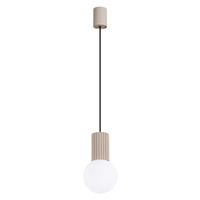 Lampa Wisząca Zwis G9 Okrągła Beżowa Nowoczesna Matowa Halo Sollux