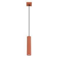 Lampa Wisząca Sufitowa Zwis Tuba Spot 1x GU10 Ochra Czerwona Karbon Deep Space SL.1630 Sollux