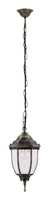 Lampa Wisząca LED Ogrodowa Zewnętrzna NIZZA E27 IP43 Zwis 92cm Antyczne Złoto RABALUX