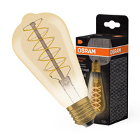 Żarówka LED Dekoracyjna ST64 Edison E27 4.8W = 37W 420lm 2200K Ciepła 320° Filament Ściemnialna Vintage 1906 Osram