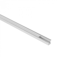 Profil Aluminiowy LED Wpuszczany Podtynkowy Anodowany 1m z Kloszem Mlecznym do Taśm LED + Zaślepki seria PW Ecolight