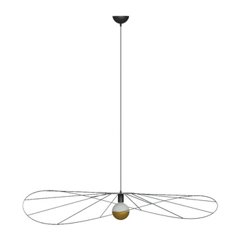 Lampa Sufitowa LED Wisząca ESKOLA E27 Druciana 140cm Czarna SOLLUX