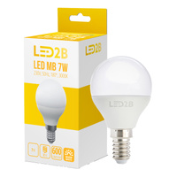 Żarówka LED E14 Kulka 7W 600lm 3000K Ciepła 180° LED2B Kobi