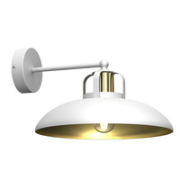 Lampa Ścienna Kinkiet FELIX Biała Złota 1xE27 Milagro