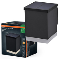 Kinkiet Solarny Ogrodowy Lampa Elewacyjna Zewnętrzna LED 0.5W 50lm 3000K Ciepła Szary IP44 Endura Osram