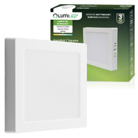 Oprawa Natynkowa Lampa LED Natynkowa Sufitowa 12W Kwadrat 4000K GLOW Biała LUMILED