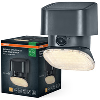 Kinkiet Ogrodowy Lampa Elewacyjna Zewnętrzna LED z Czujnikiem Ruchu i Zmierzchu 10.3W 890lm 3000K Ciepła Ściemnialna Szary IP54 Endura Osram