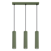 Lampa Wisząca Sufitowa Zwis Tuba Spot 3x GU10 Oliwkowa Karbon Deep Space SL.1613 Sollux
