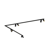 Lampa Sufitowa Oprawa Natynkowa Reflektor Punktowa 8x GU10 Czarna Nowoczesna MONO CORNER 7702 Nowodvorski