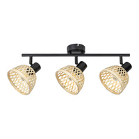 Lampa Sufitowa Punktowa Reflektor Spot E14 Czarny Industrialny Rattan Rabalux