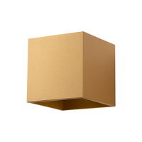 Lampa Ścienna Oprawa Natynkowa SPOT G9 Kwadratowa Złota Minimalistyczna Quad Sollux