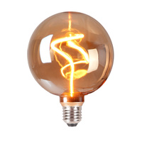 Żarówka LED G125 E27 4W 230lm 1800K Ciepła 320° Bursztynowy Dekoracyjna DECOVINTAGE Sanico Goldlux