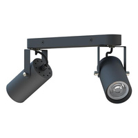 Lampa Sufitowa Spot Tuba Reflektor Oprawa Halogenowa 2x GU10 Ruchomy Czarny Simon Masterled