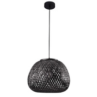Lampa Sufitowa Wisząca Zwis E27 Czarna BAMBOO NATURAL Sanico Goldlux
