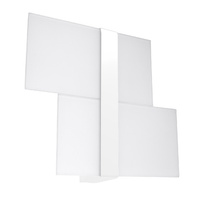 Lampa Ścienna Kinkiet 2x G9 Prostokątna Biała Nowoczesna Massimo Sollux
