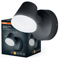 Kinkiet Ogrodowy Lampa Elewacyjna Zewnętrzna LED 13.5W 800lm 3000K Ciepła Szary IP44 Endura Osram