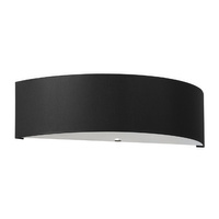 Lampa Ścienna Plafon 2x E27 Półokrągła Czarna Minimalistyczna Skala Sollux