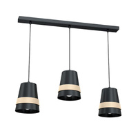 Lampa Wisząca Sufitowa VENEZIA Czarna 3xE27 Milagro