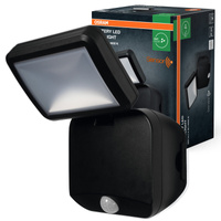 Naświetlacz LED Reflektor Bateryjny 4W 260lm 4000K IP54 Czarny Z Czujnikiem Ruchu i Zmierzchu Spotlight Osram