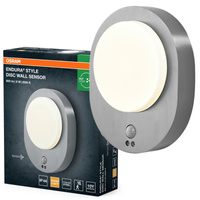 Kinkiet Ogrodowy Lampa Elewacyjna Zewnętrzna LED z Czujnikiem Ruchu i Zmierzchu 8W 370lm 3000K Ciepła Aluminium IP44 Endura Osram