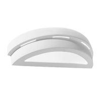 Lampa Ścienna Oprawa Natynkowa Kinkiet E27 Półokrągła Biała Nowoczesna Helios Sollux