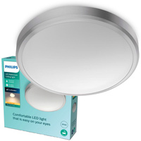 Lampa Sufitowa Plafon Łazienkowy LED 17W 1500lm 2700K IP44 Nikiel Doris Bathroom Philips