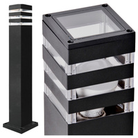 SŁUPEK ogrodowy lampa oprawa stojąca LED E27 TEKSAS grafit 74cm GOLDLUX (Polux)