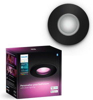 Oprawa Podtynkowa Wpuszczana LED Hermetyczna IP44 Łazienkowa 4.2W 400lm IP44 White and Color Ambiance RGB + TW Czarna Inteligentna SMART Zigbee Bluetooth Xamento Philips HUE