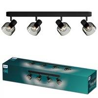 Lampa Sufitowa Reflektor 4x E14 LED Czarna Sleet Philips