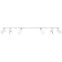 Lampa Sufitowa Oprawa Natynkowa SPOT TUBA Reflektor 6x GU10 Ruchoma Tubularna Biała Nowoczesna Ring Sollux
