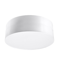 Lampa Sufitowa Plafon E27 Okrągła Biała Minimalistyczna Arena Sollux
