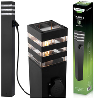 Lampa Ogrodowa Słupek Zewnętrzny Stojący E27 LED z Gniazdem TAXUS 2 80cm LUMILED