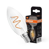 Żarówka LED Dekoracyjna B35 Świeczka E14 3.1W = 28W 300lm 2700K Ciepła CRI90 300° Filament Ściemnialna Vintage 1906 Osram