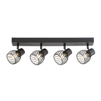 Kinkiet Ścienny Lampa LED Sufitowa SPOT Reflektor Punktowy E14 Czarny Industrialny Aberama Rabalux