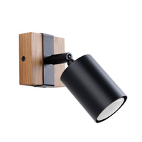 Lampa Ścienna Oprawa Natynkowa Kinkiet GU10 SPOT TUBA Reflektor Ruchoma Tubularna Czarna Brązowa Skandynawska Fager Sollux
