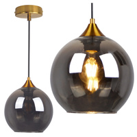 Lampa Sufitowa Wisząca Zwis E27 Złota Szara Damar Sanico Goldlux