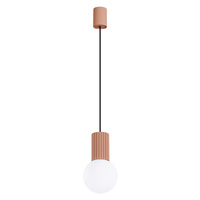 Lampa Wisząca Zwis G9 Okrągła Brązowa Nowoczesna Matowa Halo Sollux