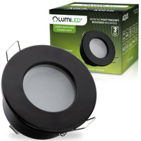 Oprawa Halogenowa Podtynkowa Wpuszczana LED MR16 Okrągła Czarna AQUS Lumiled