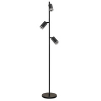 Lampa Podłogowa Stojąca 3x GU10 PARIS Czarna Sanico Goldlux