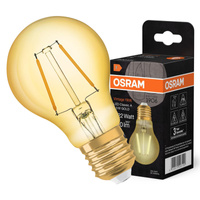 Żarówka LED Dekoracyjna A60 E27 2.5W = 22W 220lm 2400K Ciepła 300° Vintage 1906 Osram