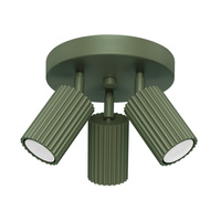 Lampa Sufitowa Plafon Tuba Spot 3x GU10 Oliwkowa Karbon Deep Space SL.1620 Sollux