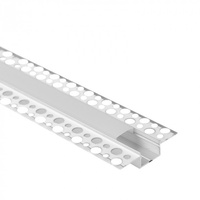 Profil Aluminiowy LED do Płyt GK Gipsowych REGIPS Szeroki Wpuszczany Podtynkowy Anodowany 2m z Kloszem Mroźnym do Taśm LED + Zaślepki seria GPS Ecolight