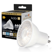 Żarówka LED GU10 Reflektor 7W 630lm 6500K Zimna 80° Premium Kobi