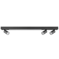Lampa Sufitowa Reflektor Punktowy 3x GU10 Listwa LED 4000K Czarna PARIS Sanico Goldlux